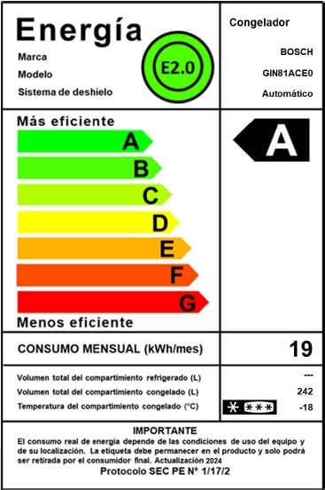 congelador integrable Bosch GIN81ACE0 de la Serie 64