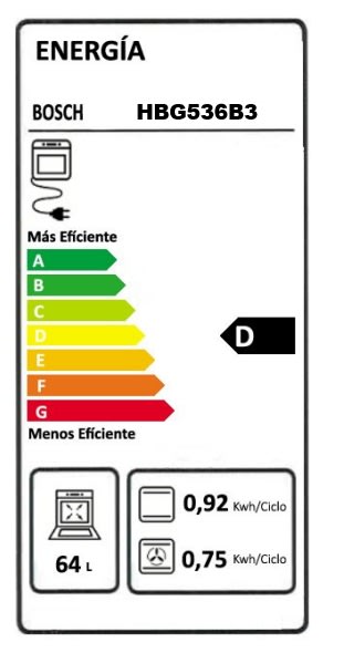 Horno Empotrable Bosch Hbg536eb3 71l Serie 6 Negro6