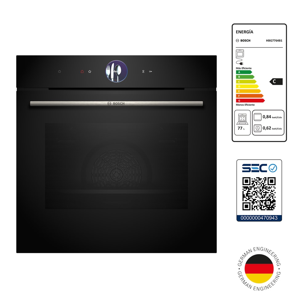 Serie 8 Horno 60 x 60 cm Negro 71 Lts1
