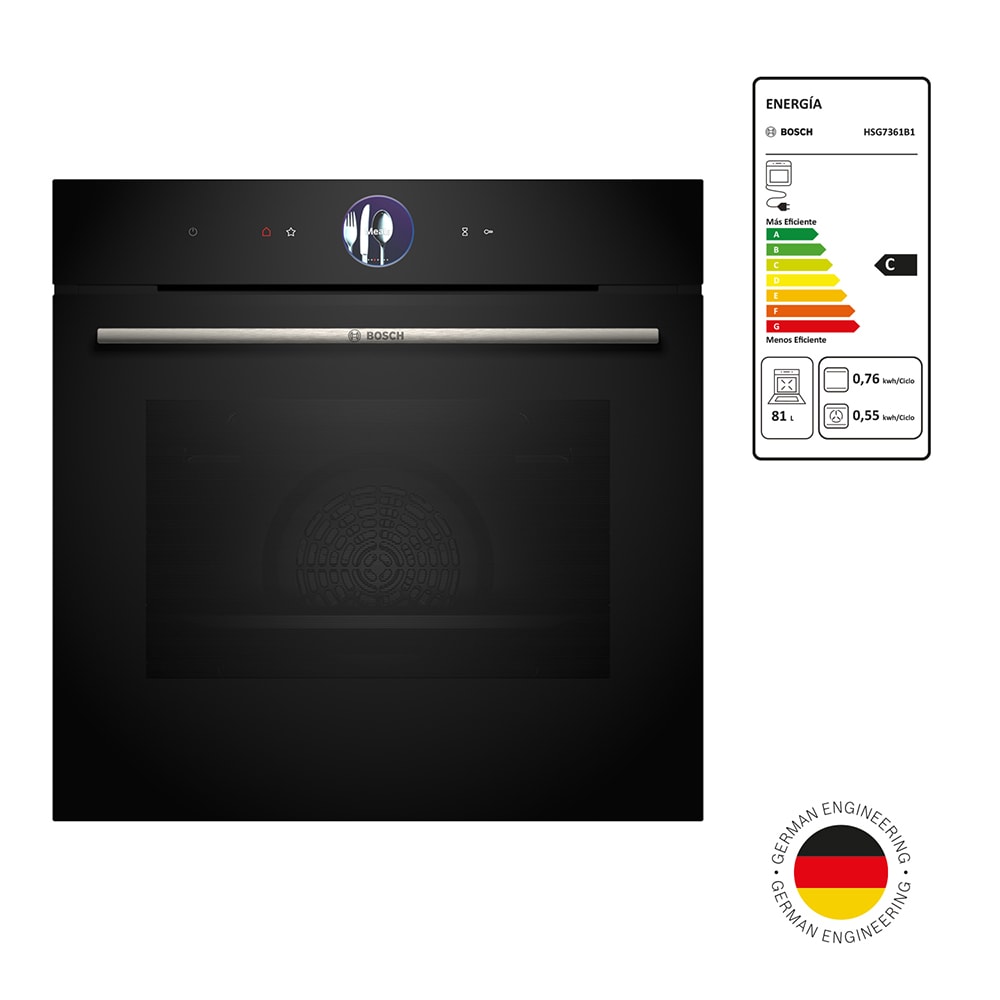 Horno a Vapor Bosch Serie 8 HSG7361B1 60 cm 100% Vapor Home Connect Negro1