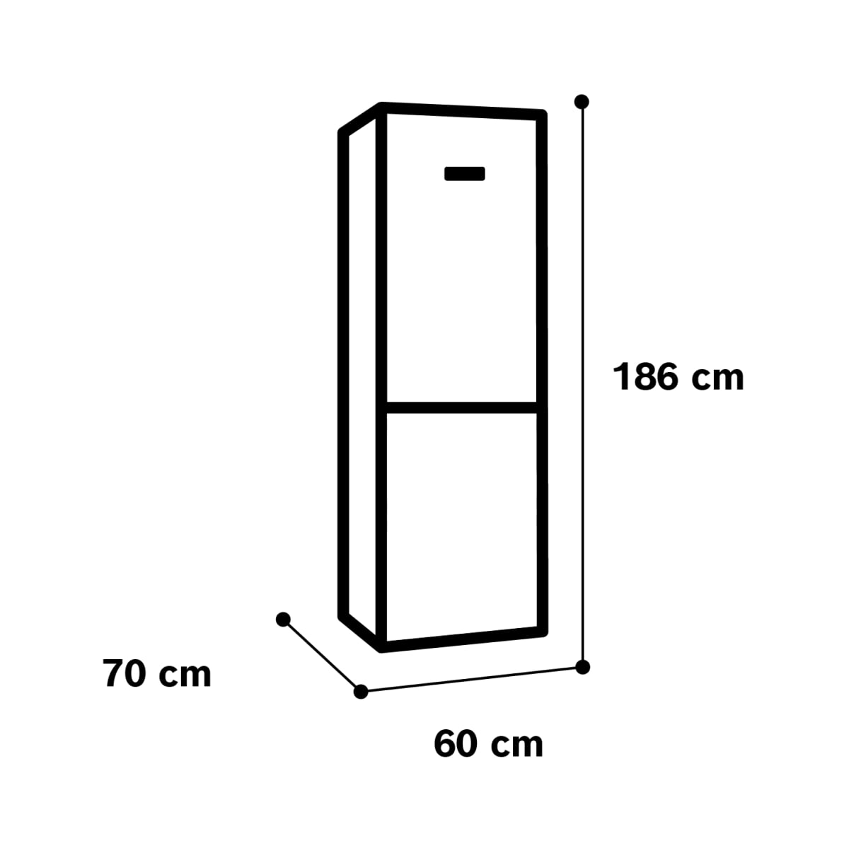 Serie 4 Frigorífico combinado de libre instalación 186 x 60 cm Acabado acero inoxidable1