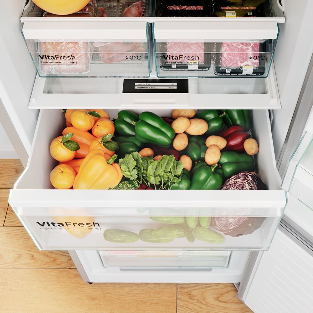 Serie 4 Frigorífico combinado de libre instalación 203 x 70 cm Acero cepillado antihuellas6