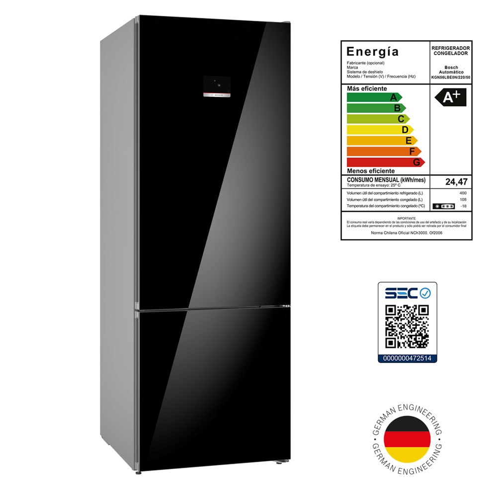 Refrigerador con Congelador Libre instalación Black7