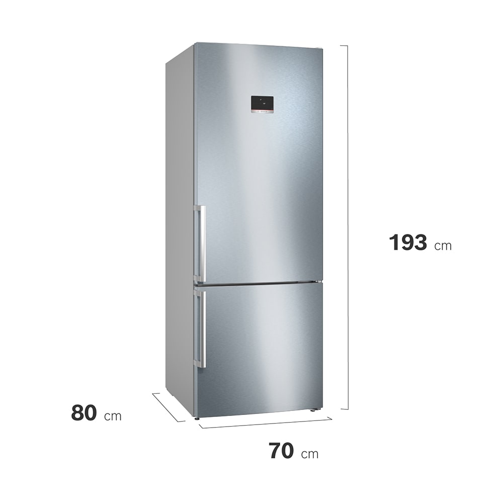Serie 4 Frigorífico combinado de libre instalación 193 x 70 cm Acero cepillado antihuellas3