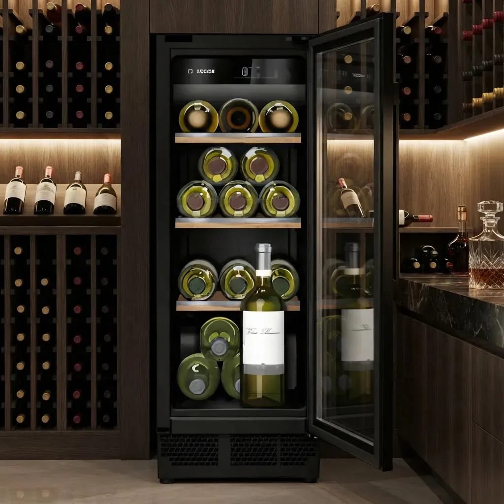 Cava de Vinos Bosch KUW20VHF0 21 Botellas Bajo Mesada Puerta de Vidrio2