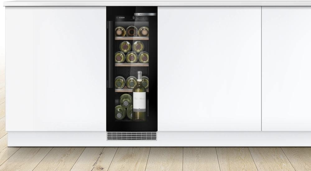 Cava de Vinos Bosch KUW20VHF0 21 Botellas Bajo Mesada Puerta de Vidrio4