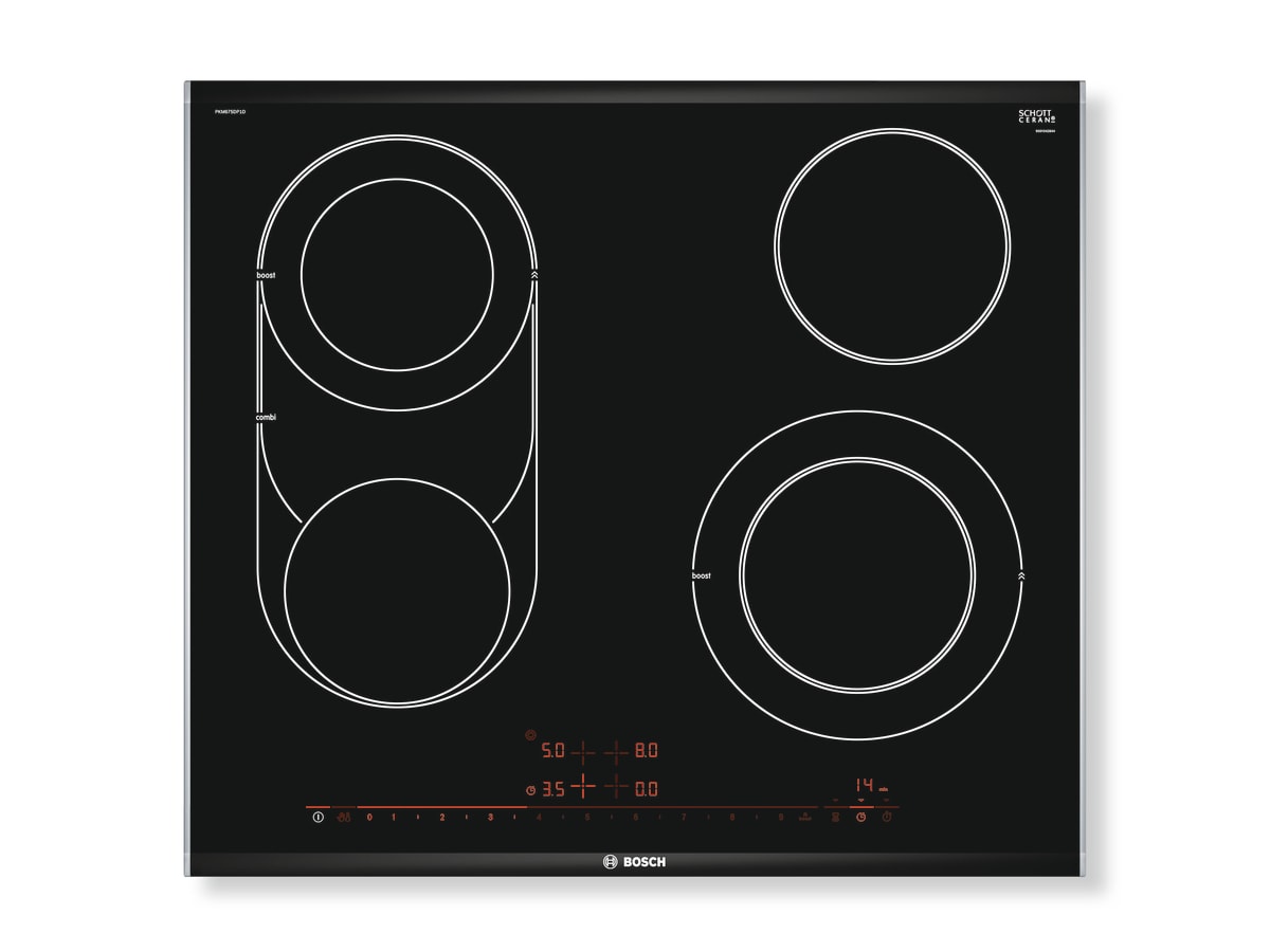 Serie 8 Placa vitrocerámica 60 cm Negro, con perfiles1