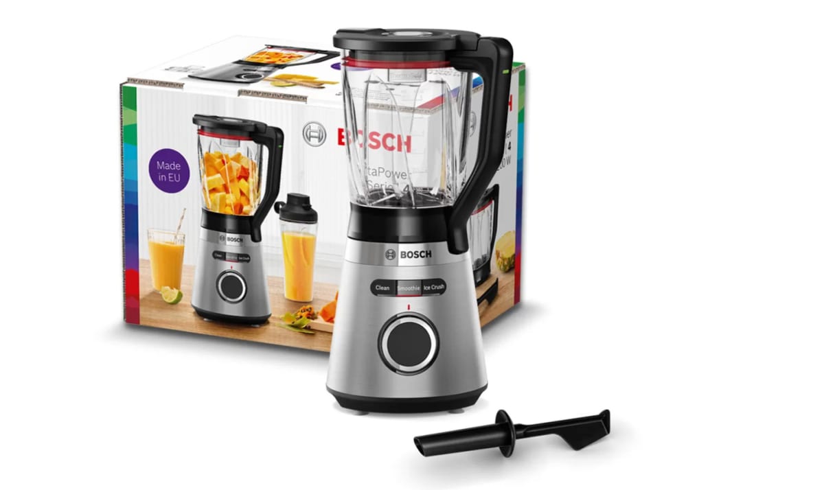 Licuadora de Vaso Bosch Serie 4 VitaPower MMB6382M 1200 W Jarra de Vidrio 1,5 L Acero Inoxidable3