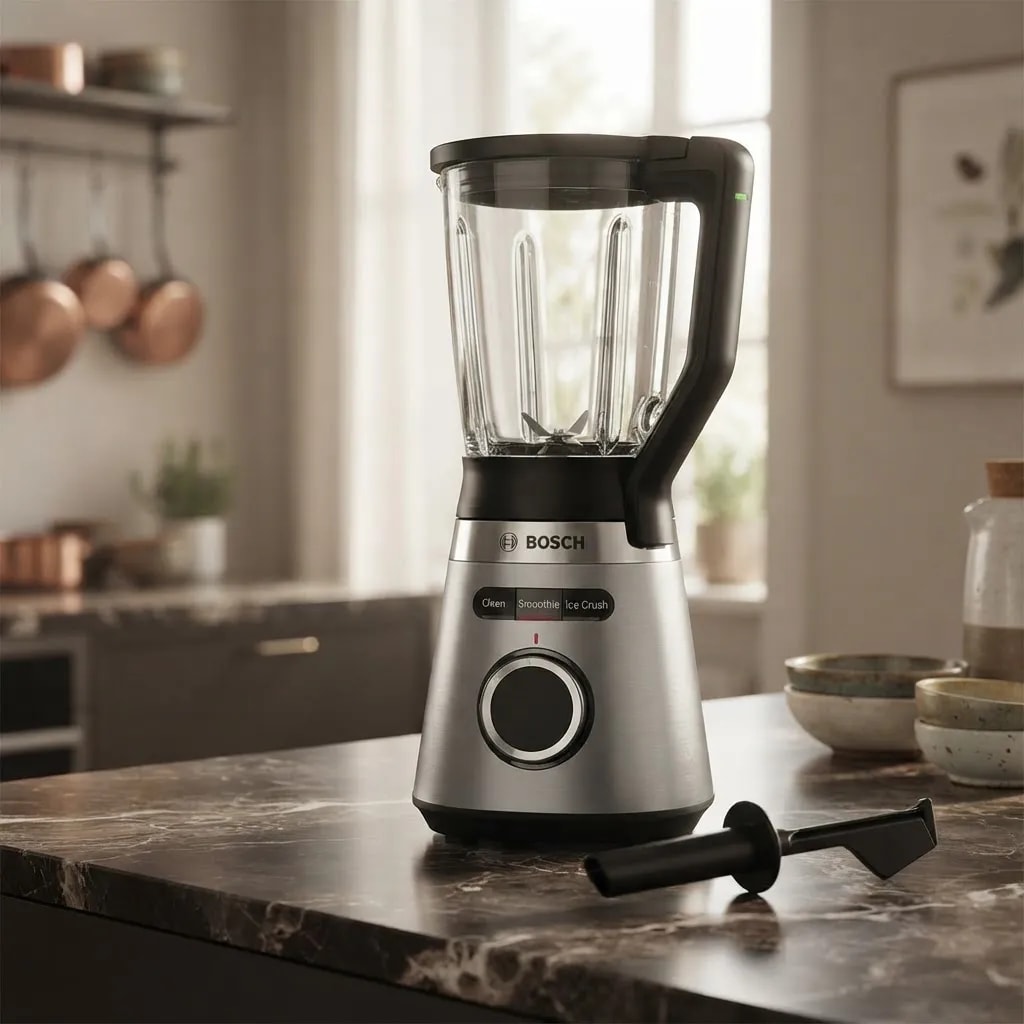 Licuadora de Vaso Bosch Serie 4 VitaPower MMB6382M 1200 W Jarra de Vidrio 1,5 L Acero Inoxidable2