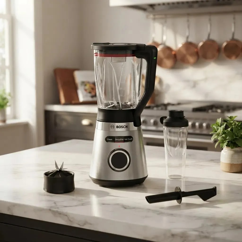 Licuadora Bosch VitaPower Serie 4 MMB6384M 1200 W Jarra Vidrio 1,5 L Acero Inoxidable2