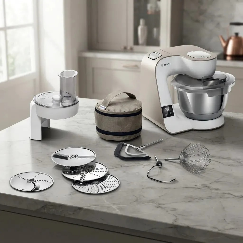 Serie 4 Robot de cocina con báscula MUM 5 1000 W Blanco2
