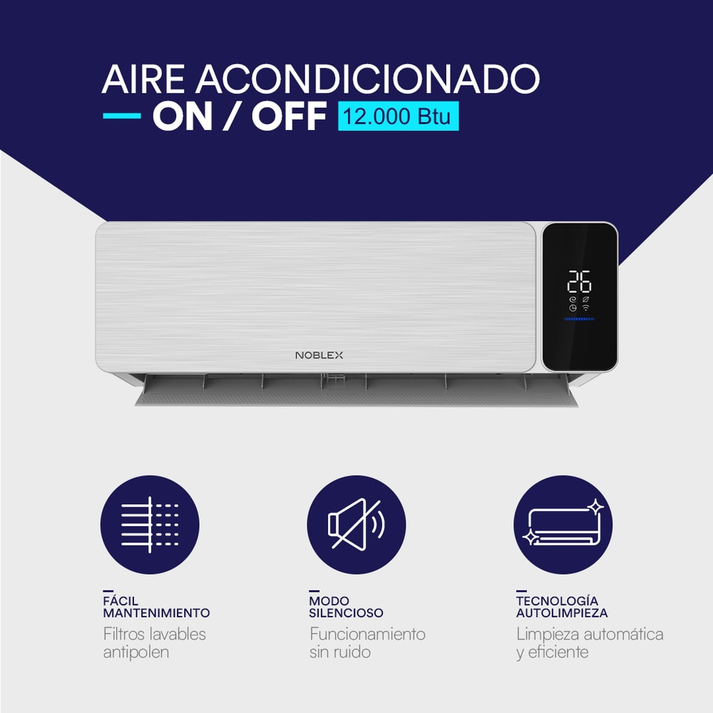 Aire Acondicionado Noblex Split Frío Calor Nsh12dcw-21acl 12000btu7