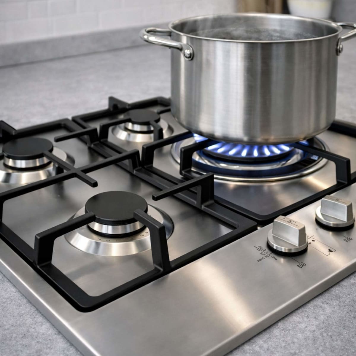 Encimera Gas Inox 4Q4