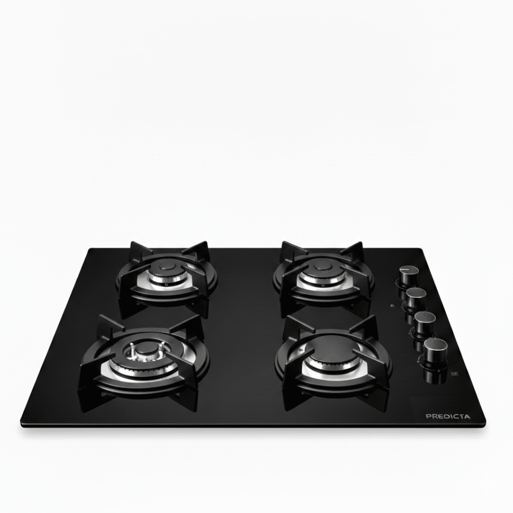 Encimera Gas Vitro Negro 4Q4