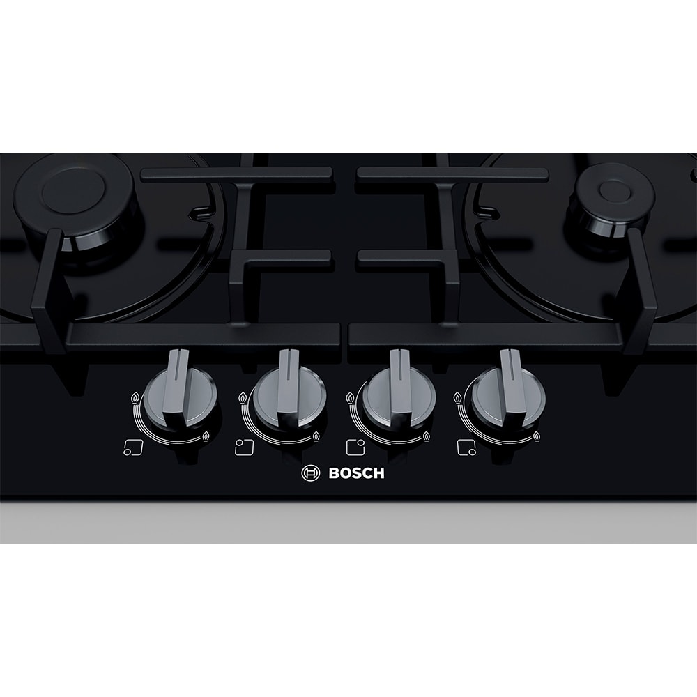 Serie 4 Placa de gas 60 cm Vidrio templado, Negro1