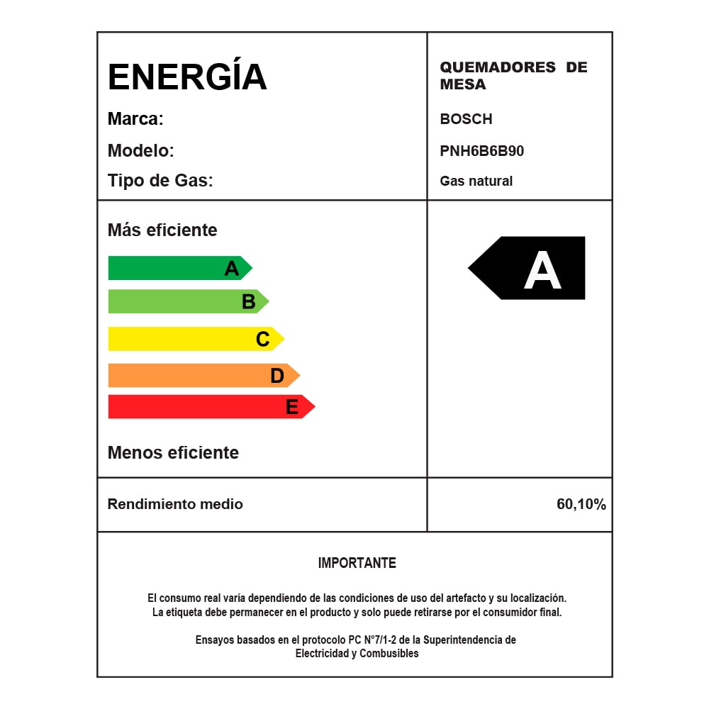 Serie 4 Placa de gas 60 cm Vidrio templado, Negro5