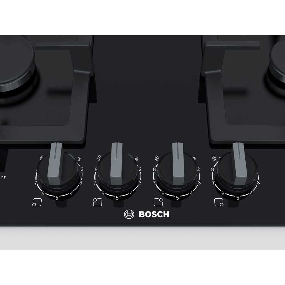 Serie 6 Placa de gas 60 cm Vidrio templado, Negro2