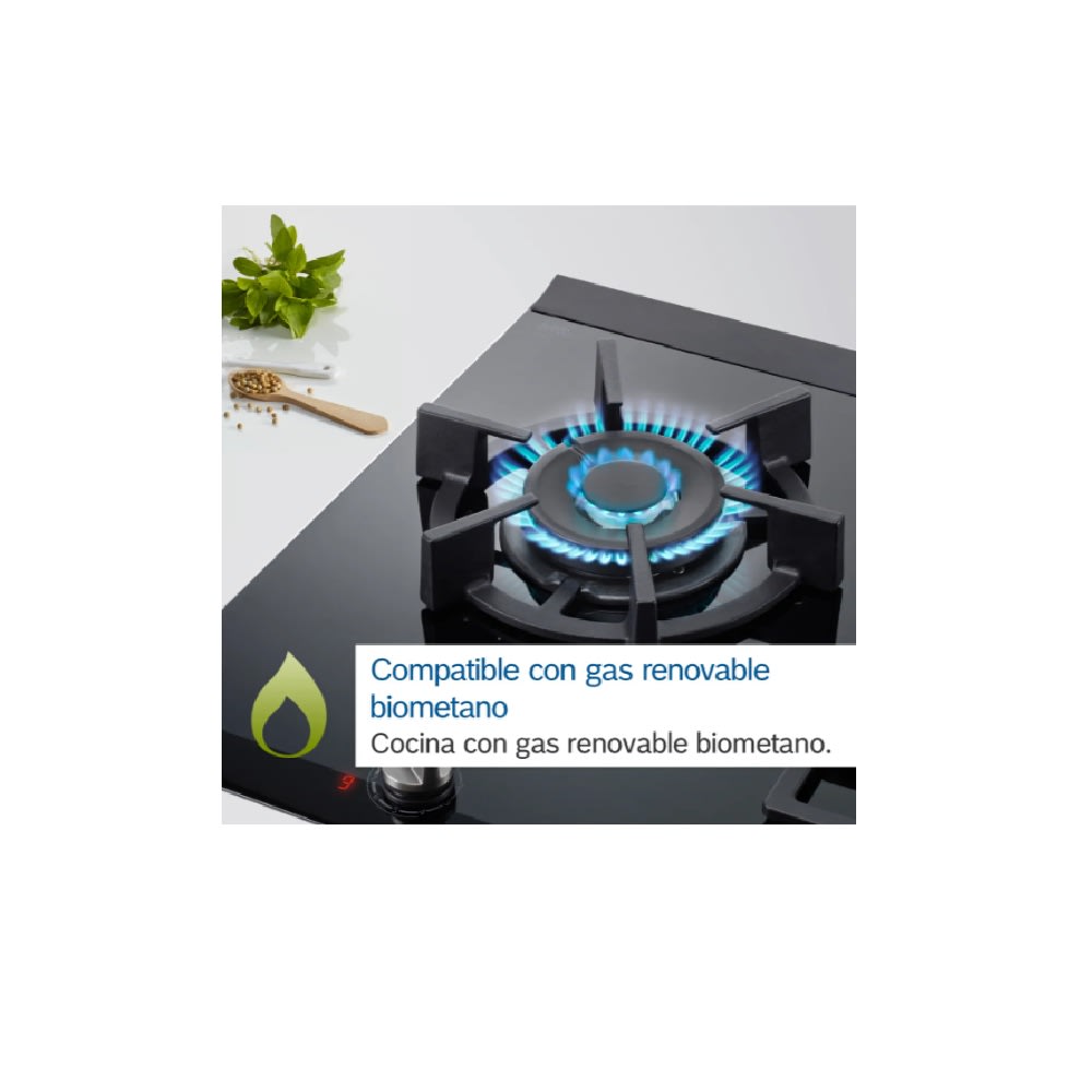 Anafe a Gas Bosch Serie 6 PPQ7A6B90 75 cm 5 Quemadores Negro6