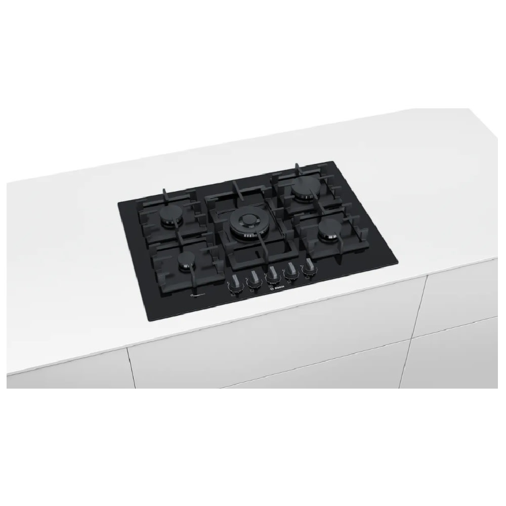 Anafe a Gas Bosch Serie 6 PPQ7A6B90 75 cm 5 Quemadores Negro4