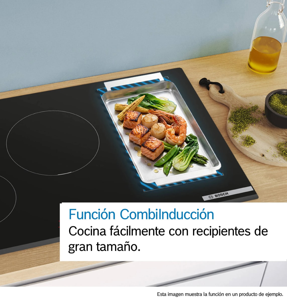 Encimera de Inducción con Extractor Integrado Bosch Serie 6 PVQ731H26E 70 cm Home Connect Vidrio Negro7