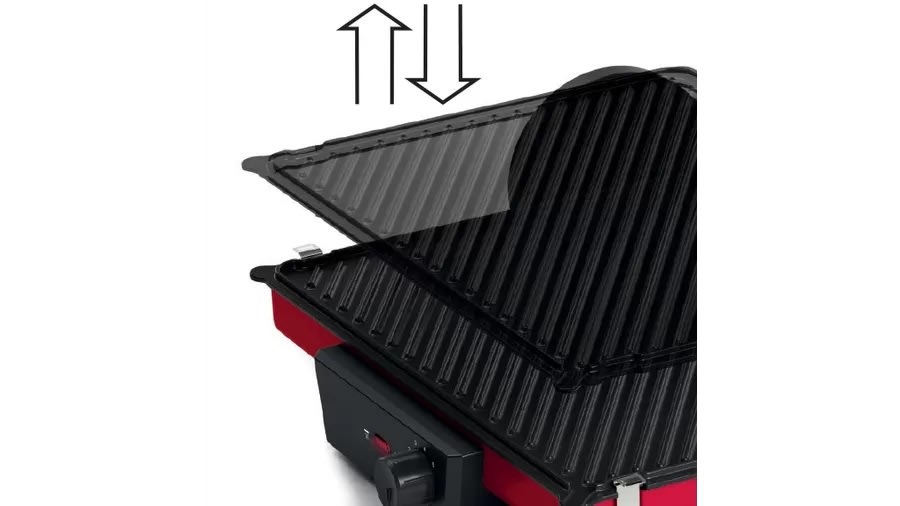 Grill Eléctrico Bosch TCG4104 2000 W 3 Posiciones Placas Antiadherentes Rojo8