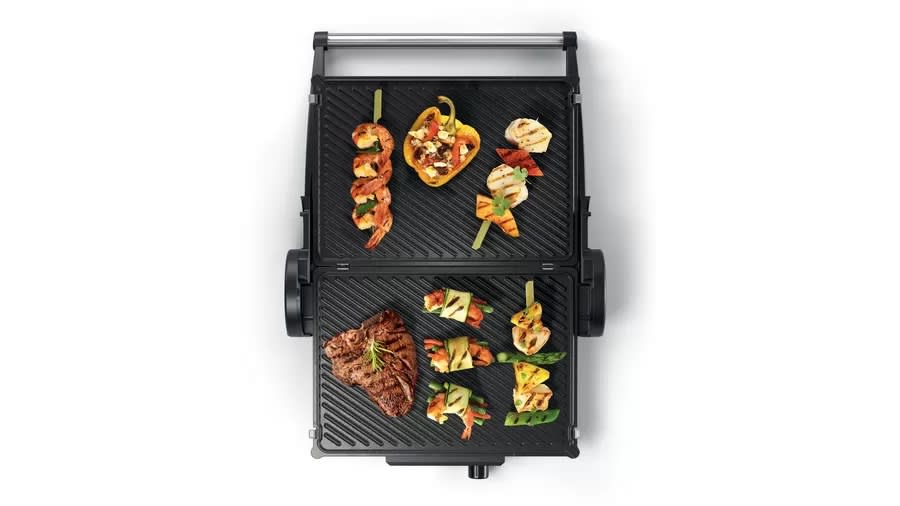 Grill Eléctrico Bosch TCG4104 2000 W 3 Posiciones Placas Antiadherentes Rojo10