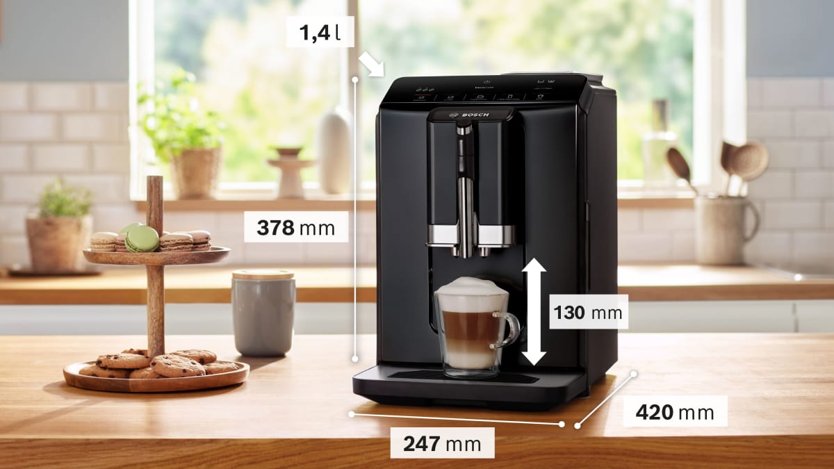 Serie 2 Cafetera superautomática VeroCafe Negro, Depósitode agua extraíble5