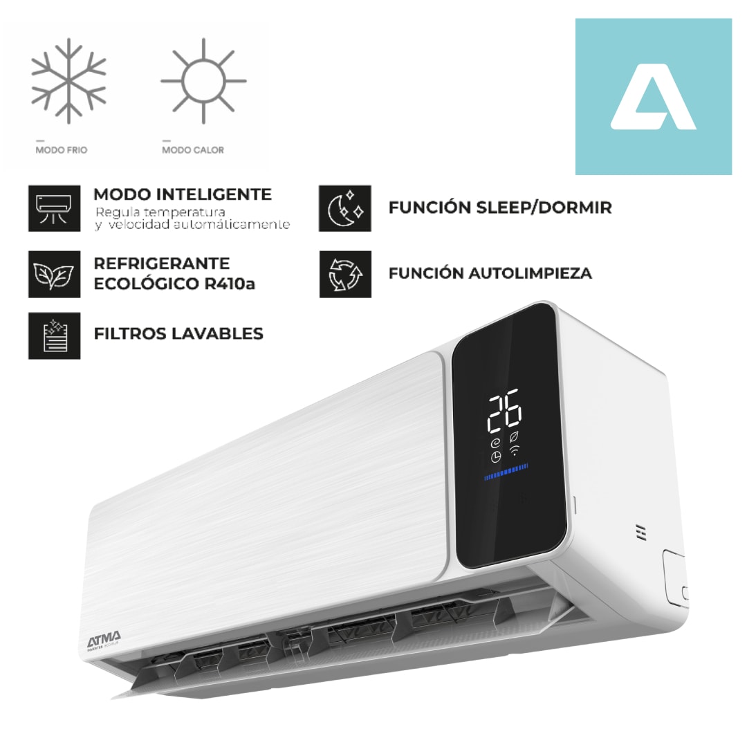 Atma Aire Acondicionado Split Inverter Frío Calor 12000btu5