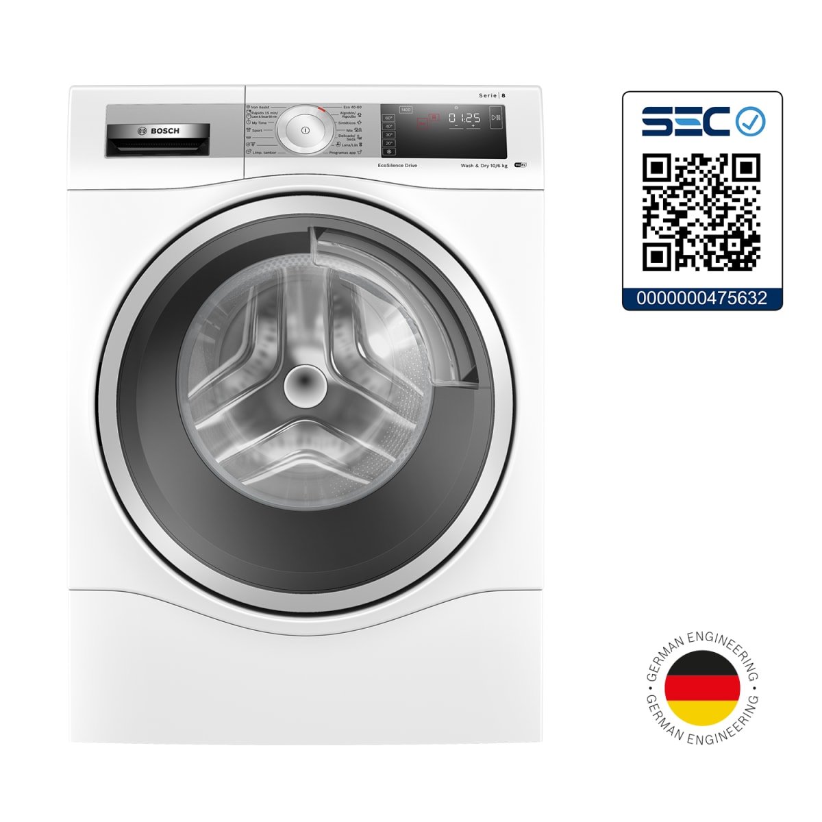 Serie 8 Lavadora secadora 10/6 kg 1400 rpm2