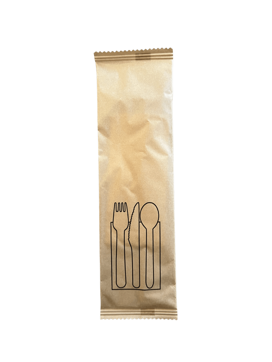 SET CUBIERTOS C/SERVILLETA X 100 UN1