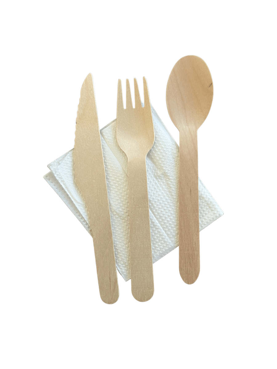 SET CUBIERTOS C/SERVILLETA X 100 UN2