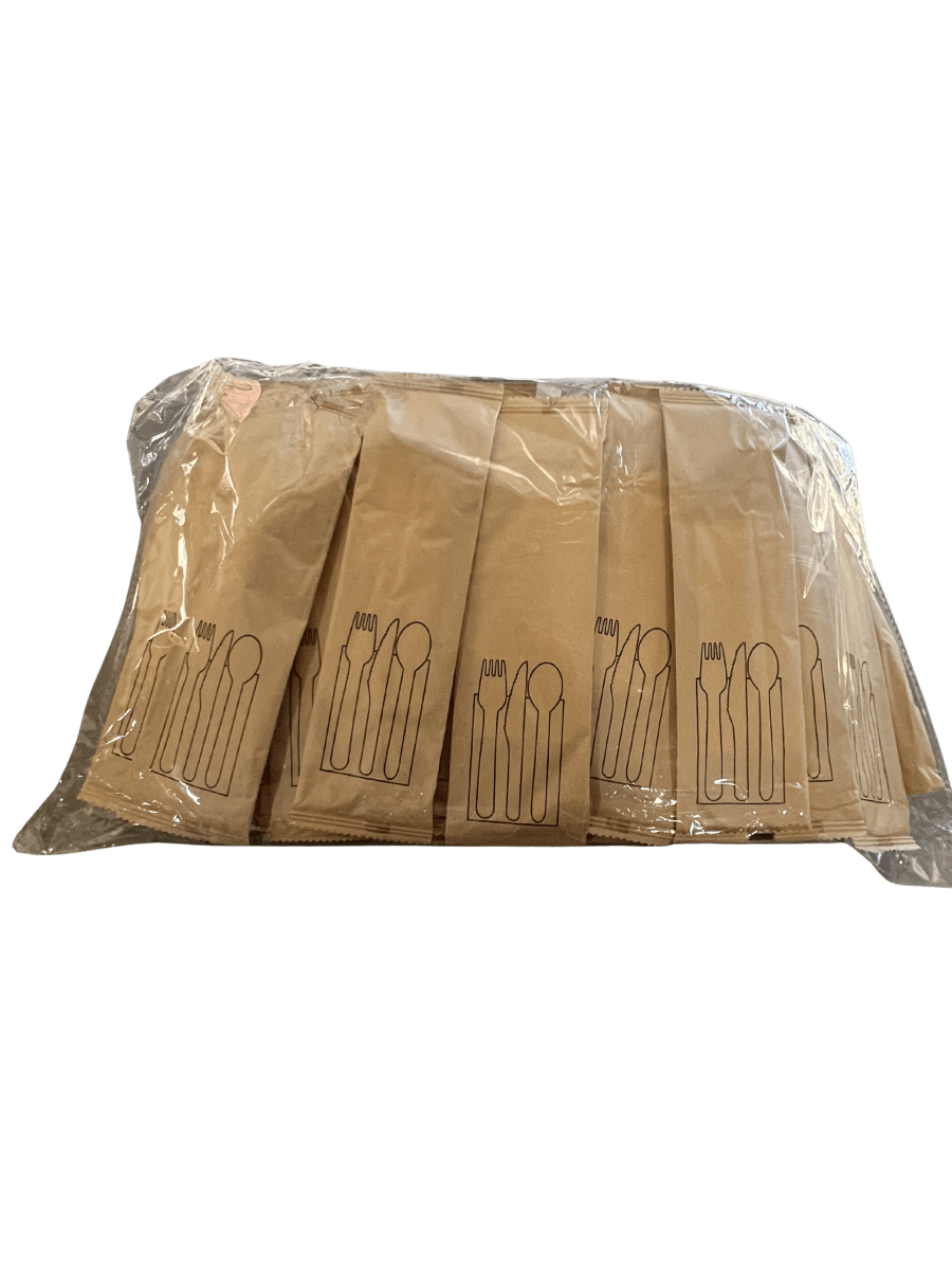 SET CUBIERTOS C/SERVILLETA X 100 UN3