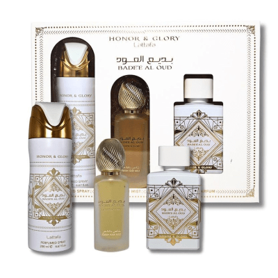 BADEE AL OUD HONOR & GLORY BY LATTAFA 3.4oz/100ml M+1M7 HAIR MIST + 6.7 U
