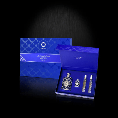 ROYAL BLEU  U  GIFT SET 4pzs 2.7oz edp sp, 7.5ml edp sp, 2x10ml edp sp