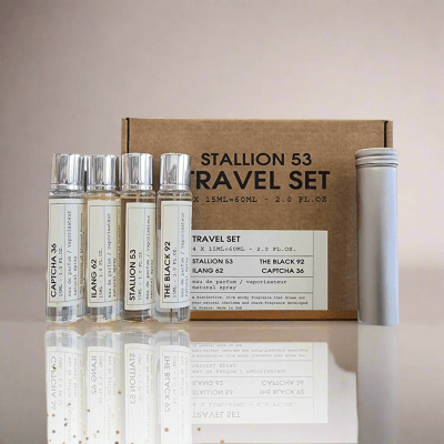 STALLION 53 TRAVEL SET 4 PIECES  0.5oz/15ml EDP M