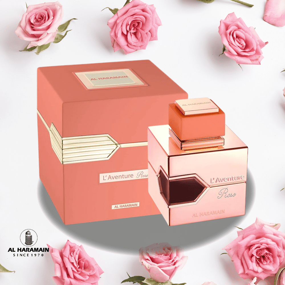 L'AVENTURE ROSE FOR WOMAN BY AL HARAMAIN 3.4oz / 100ML EDP F3