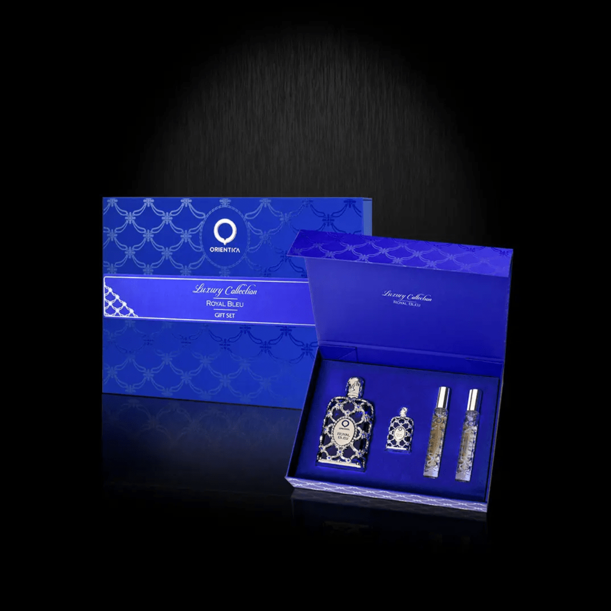 ROYAL BLEU  U  GIFT SET 4pzs 2.7oz edp sp, 7.5ml edp sp, 2x10ml edp sp4