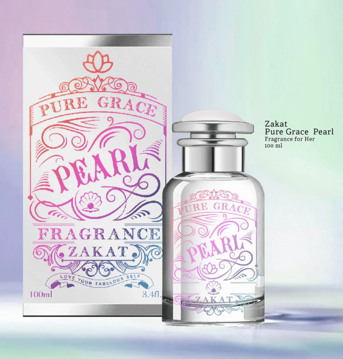 PURE GRACE PEARL BY ZAKAT 3.4oz / 100ML EDP F1