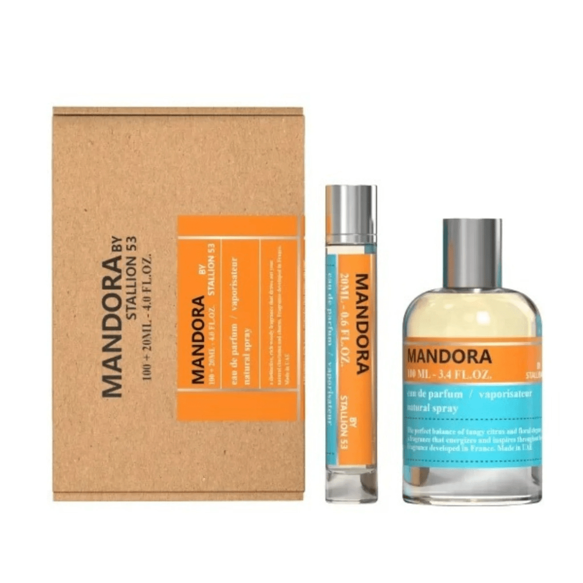 MANDORA STALLION 53 BY EMPER 3.4oz/100ml + 20ml EDP M1