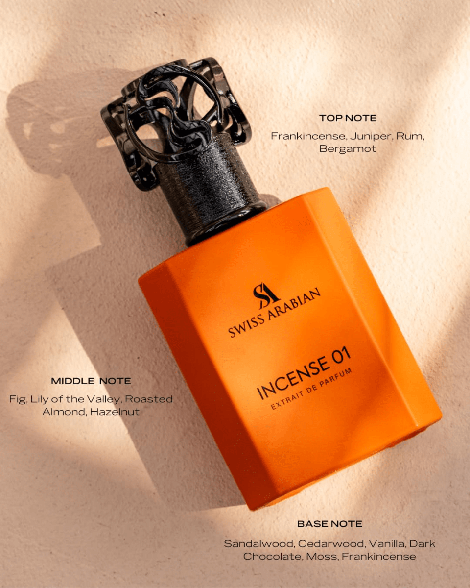 INCENSE 01 BY SWISS ARABIAN 50ml/1.7oz EXTRAIT DE PARFUM U3