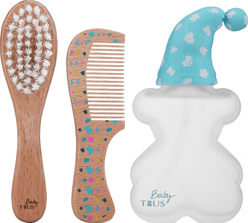 TOUS BABY BATHROOM 3.4oz/100ml EDC + PEINE + CEPILLO + NECESER4