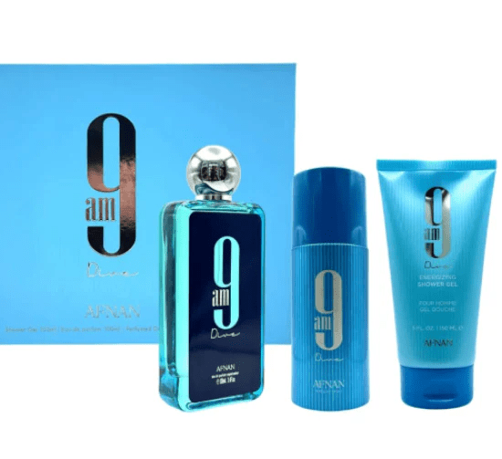 9AM DIVE BY AFNAN 3.4oz/100ml EDP M + 5.0 SG+ 5.0 DEO SPRAY3