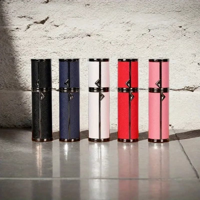 PERFUMERO DE LUJO 5ML, PIEL DE VARIOS COLORES CON METAL NEGRO3