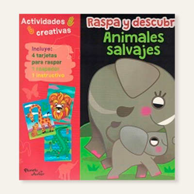 Raspa y descubre-animales salvajes