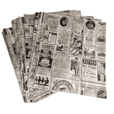 Papel Antigrasa Periodico/ Blanco 28x34 cm TIMES  (100 Unid x paquete)(40 unid x caja )1
