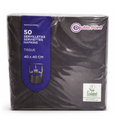 Servilletas NEGRAS Double Pint 39*39 CM (Caja trae 24und)1