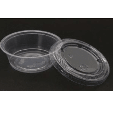 TuGou Pote y tapa 1,5 oz transparente paquete 100uni (caja trae 2500uni)1