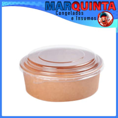Bowl Kraft y tapa 600cc (uni) caja trae 400