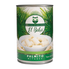 Palmitos mitades 400 grs EL BUHO  (Caja trae24)