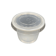 Pote y tapa 1oz transparente ZIMPLE paquete 100 uni (caja trae 2500 uni )